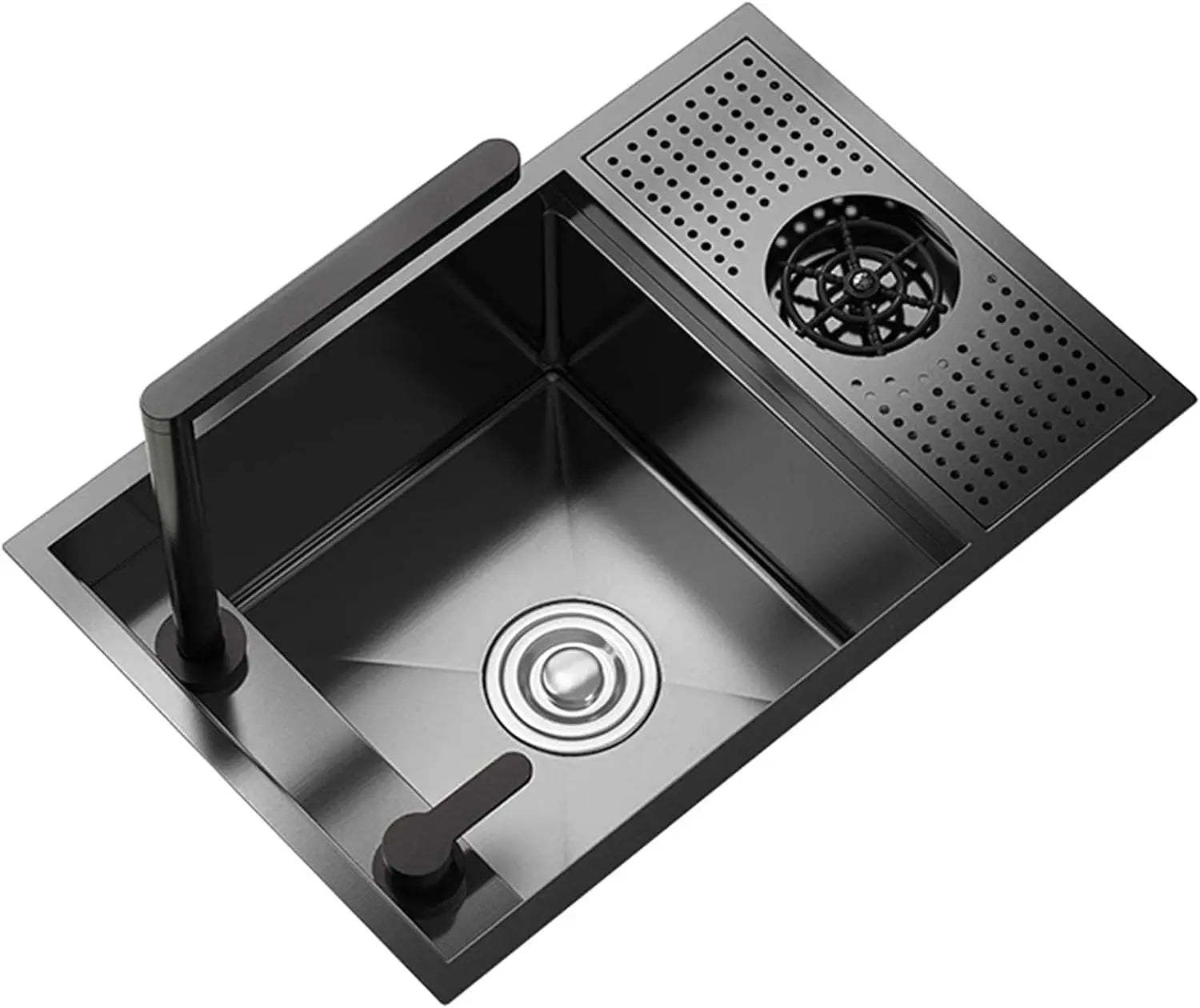 Black Mini Bar/Cafe/RV Up and Down Faucet