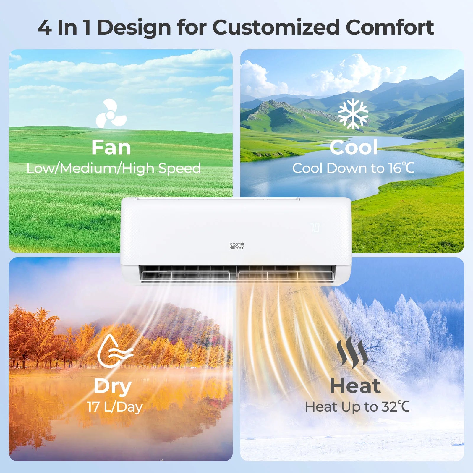 12000BTU Wifi AC 22 SEER2115V Inverter Air Conditioner