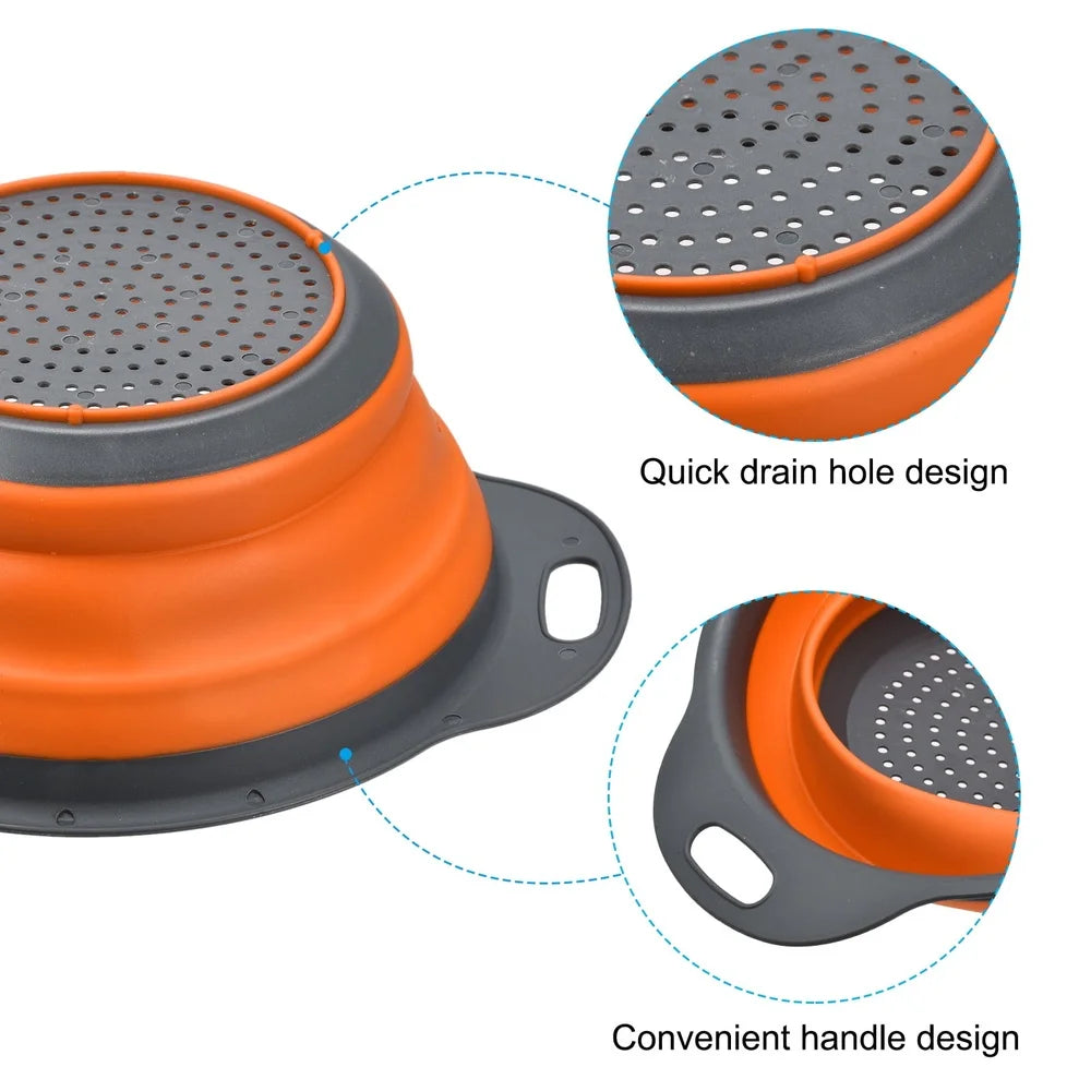 Collapsible Foldable Silicone Food Colander