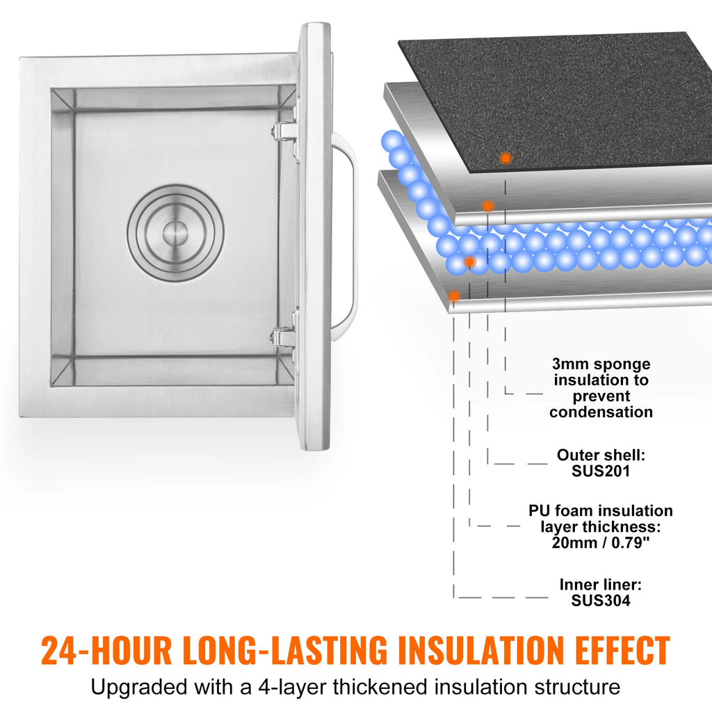 Drop in Ice Chest Stainless Commercial
