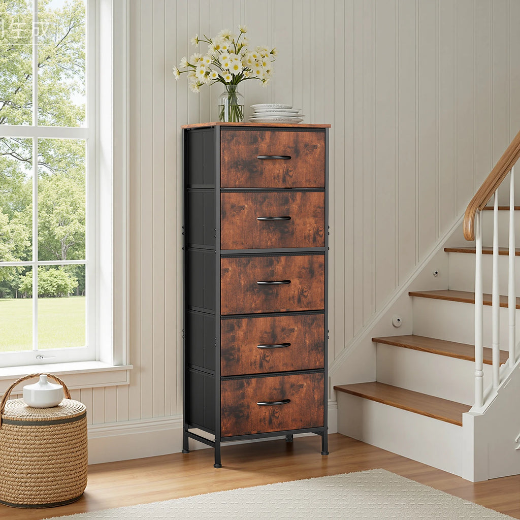 5 Fabric Drawer Storage Cabinet