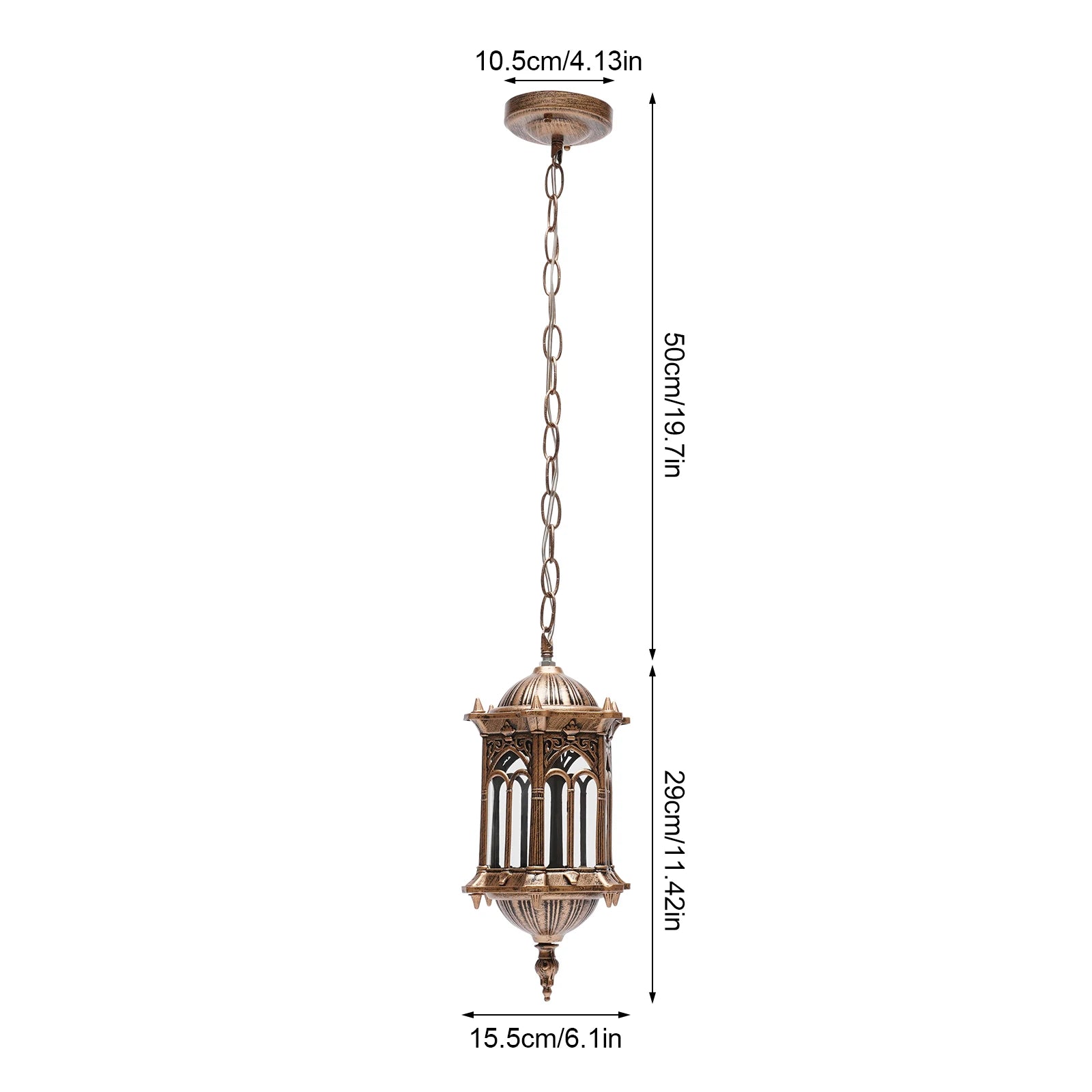 European Vintage Industrial Metal Pendant