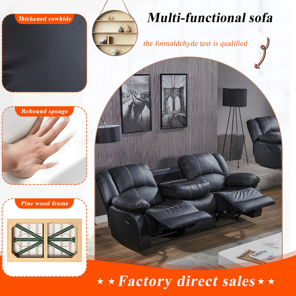 Power Loveseat Recliner Sofa Theater