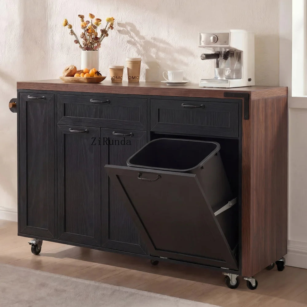 102.3 "Kitchen Island w/ Expandable Table