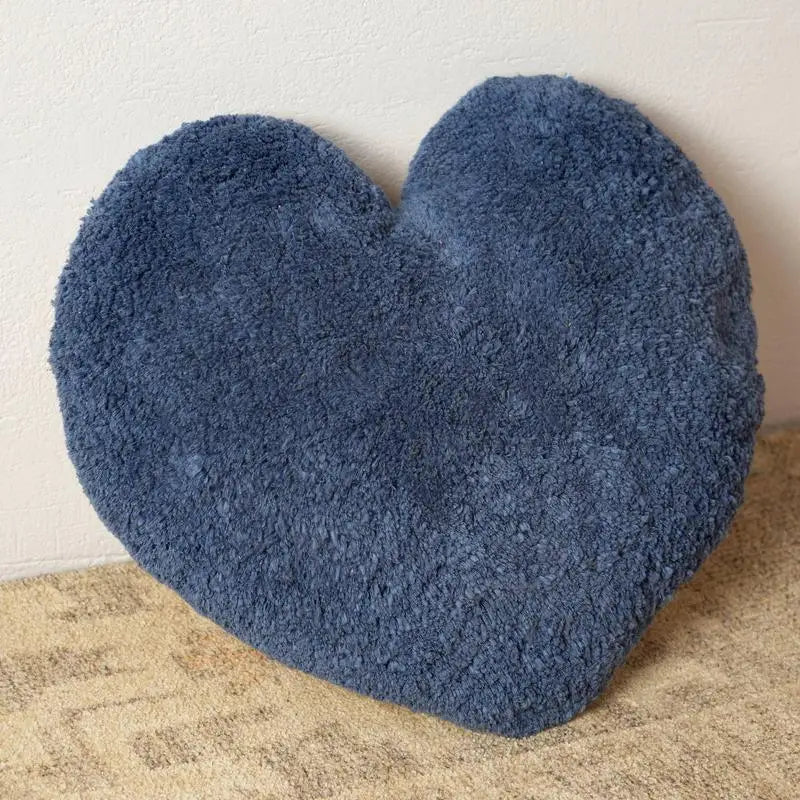 Blue Heart Pillow 16x14