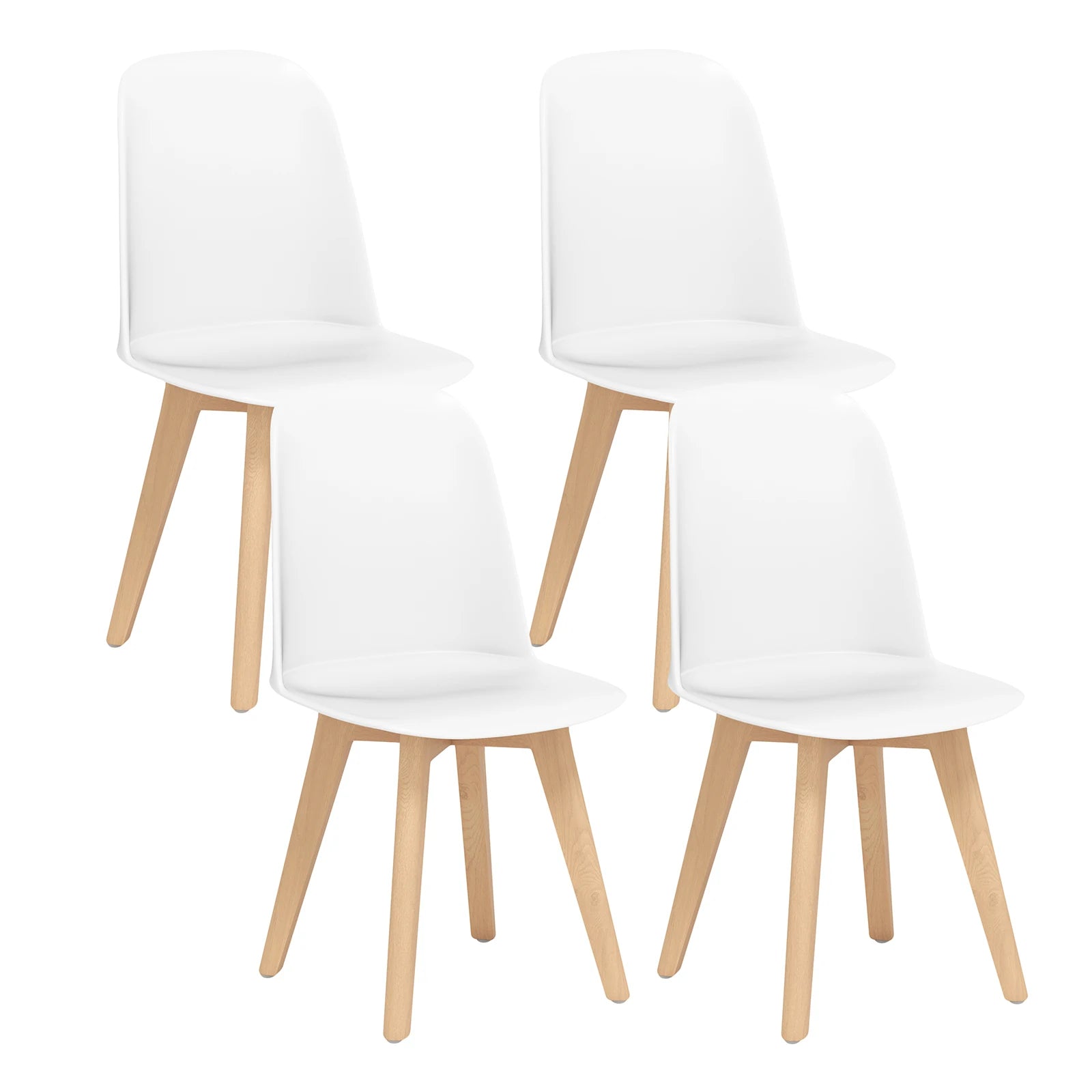 4 Modern Armless 330# Load Capacity