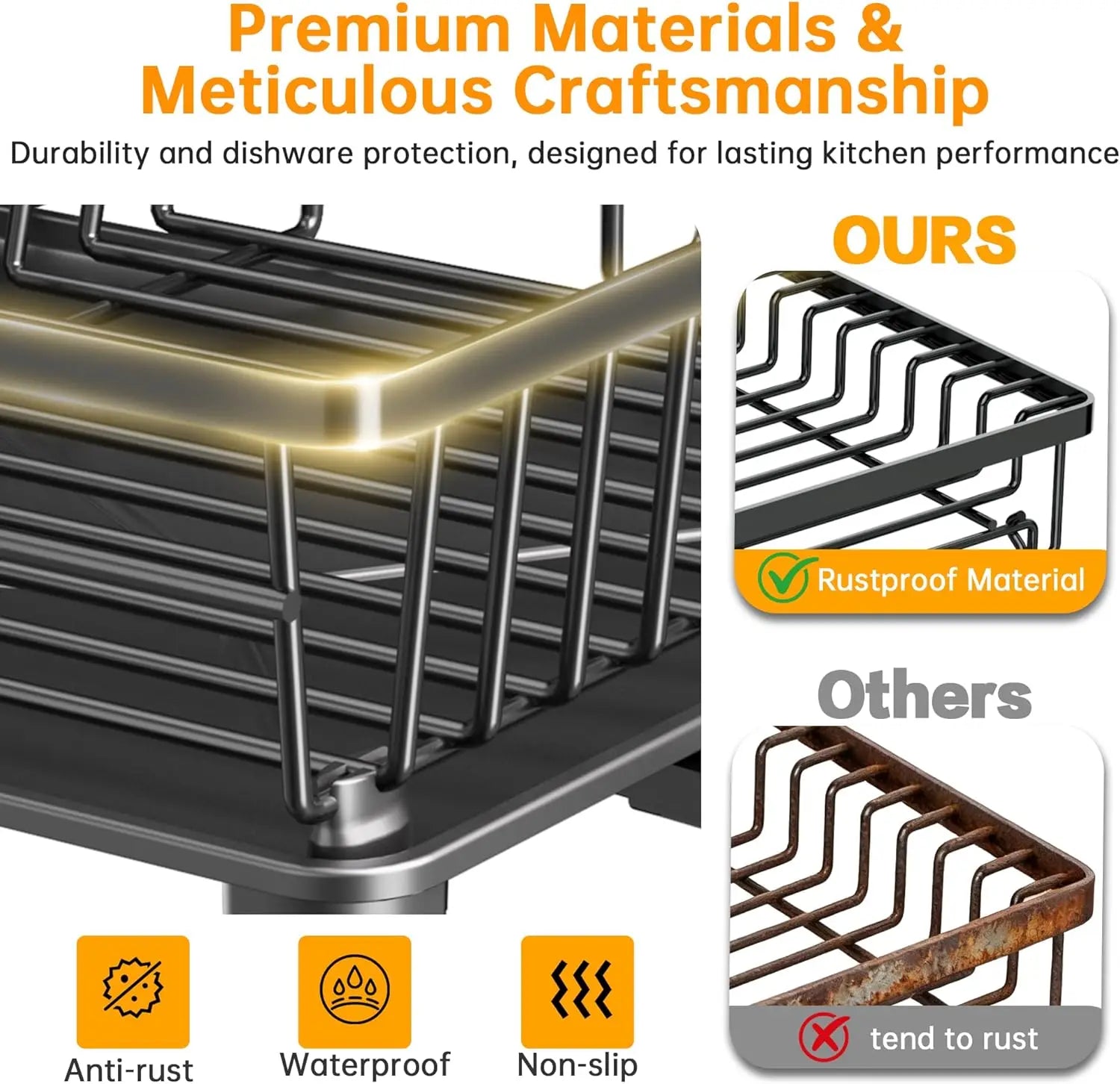 2 Tier Dish Rack Counter