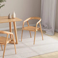 Scandinavian Sculpted Oak Wood Natural Finish