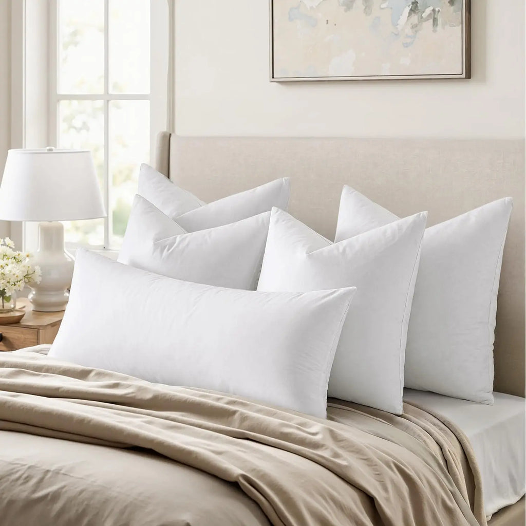 2 Down Feather Pillow Inserts 22x22
