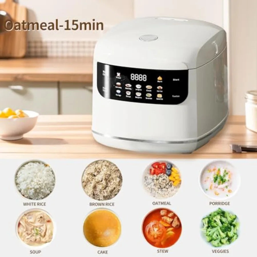 Electric Mini Rice Cooker 5 Cups, 10-in-1 Smart