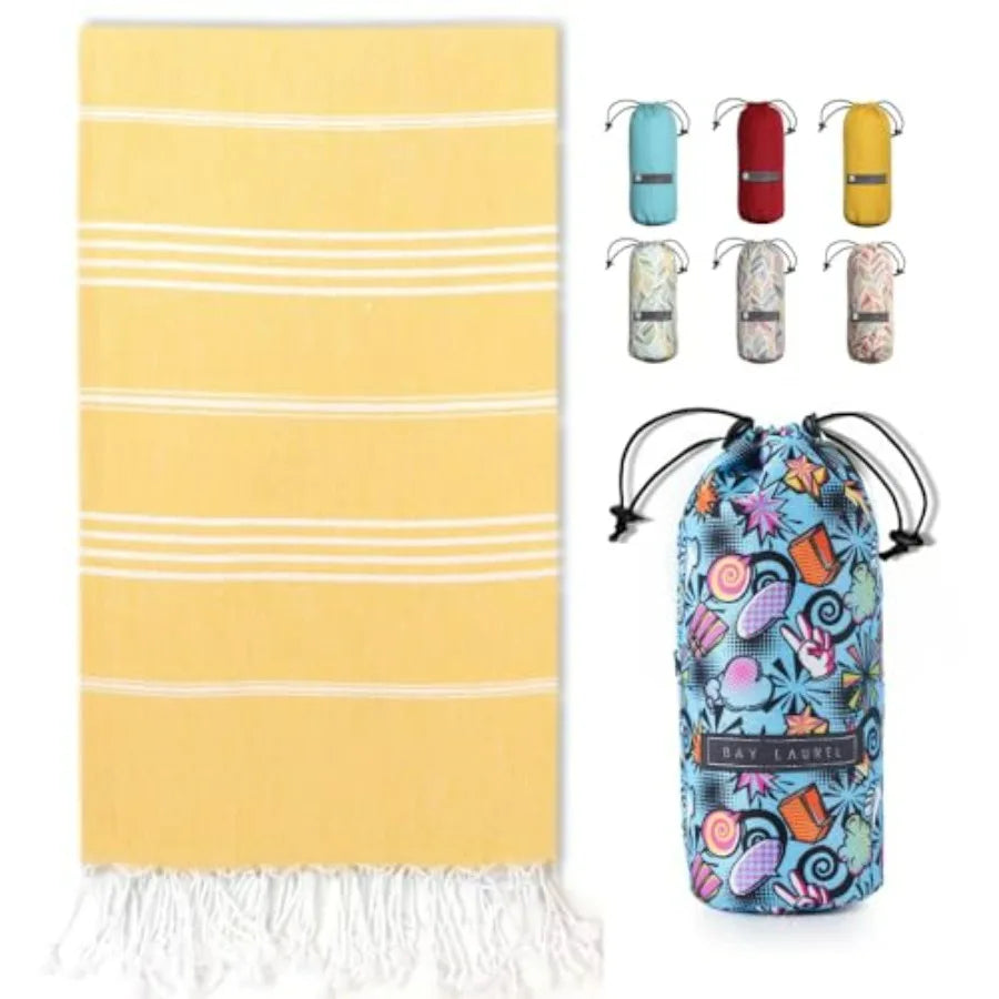 Turkish Beach Towel with Travel Bag 39 x 71