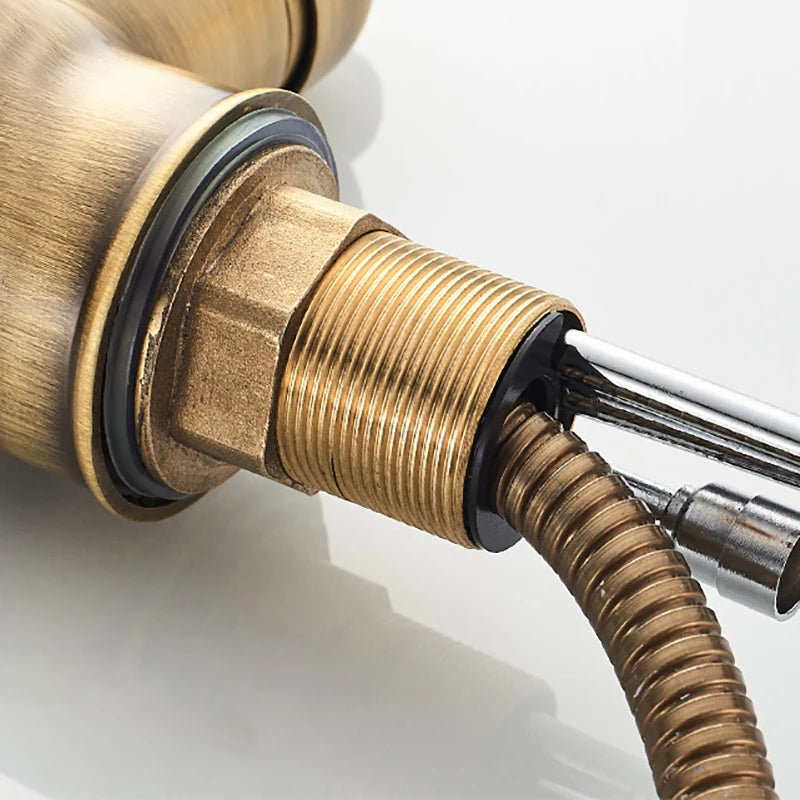Antique Pull Out Spray Single Handle