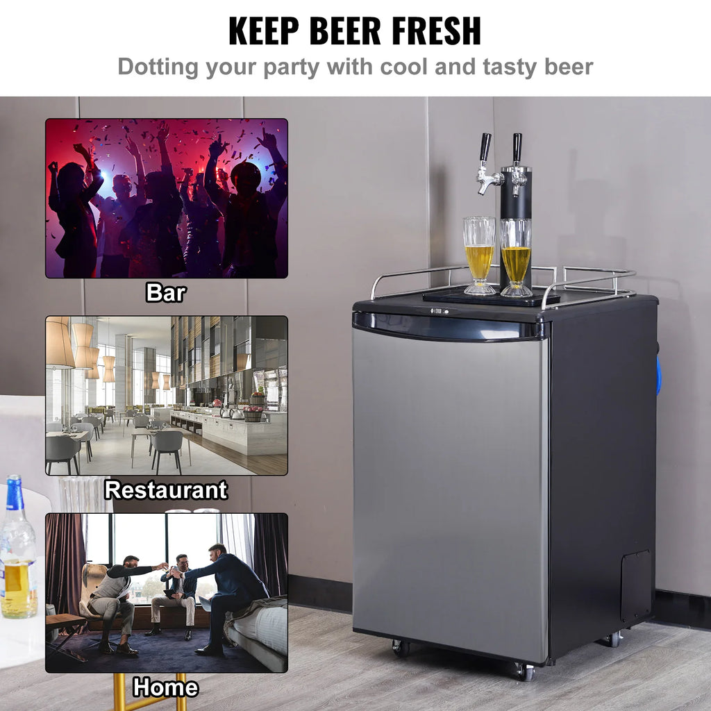 163L Electric Draft Beer Kegerator Cooling Dispenser
