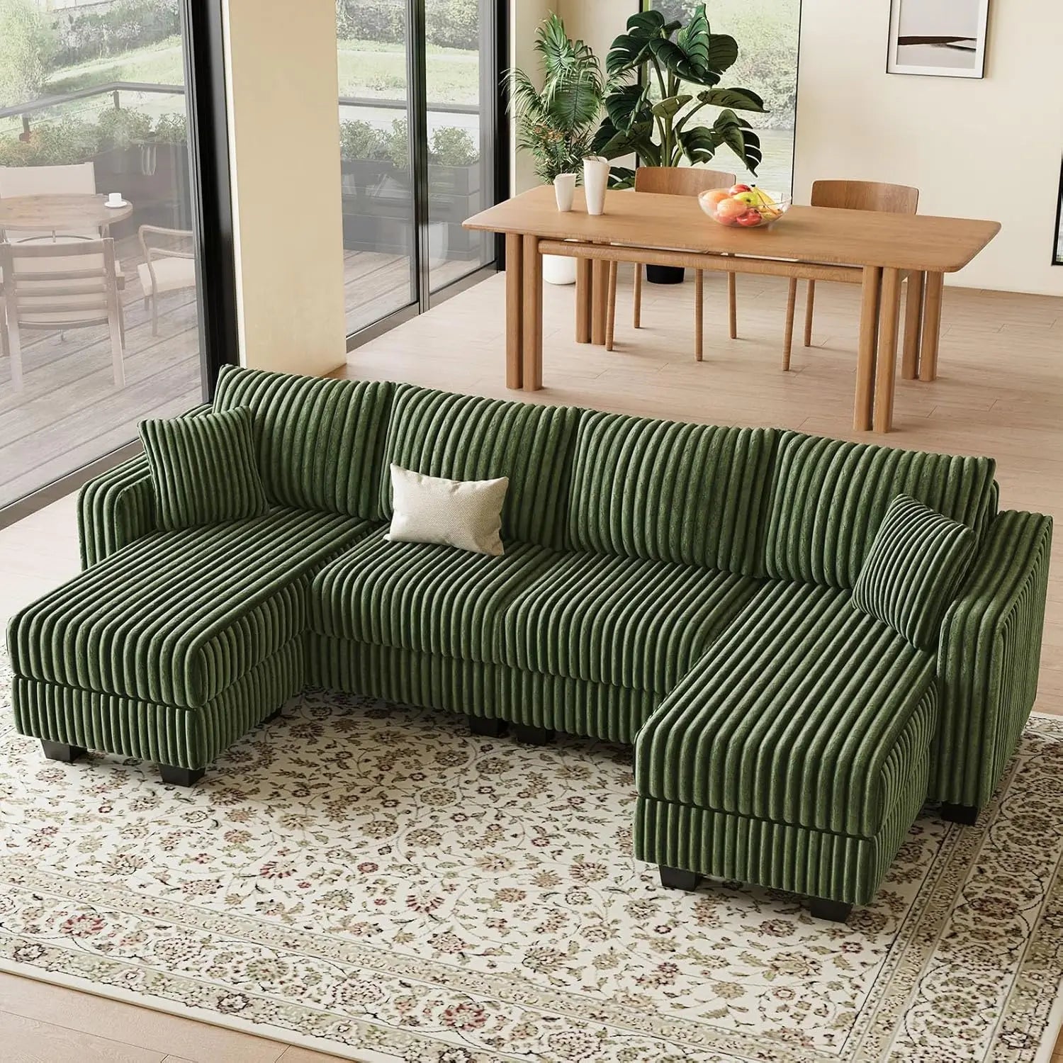 U Shaped Couch w/Reversible Chaises