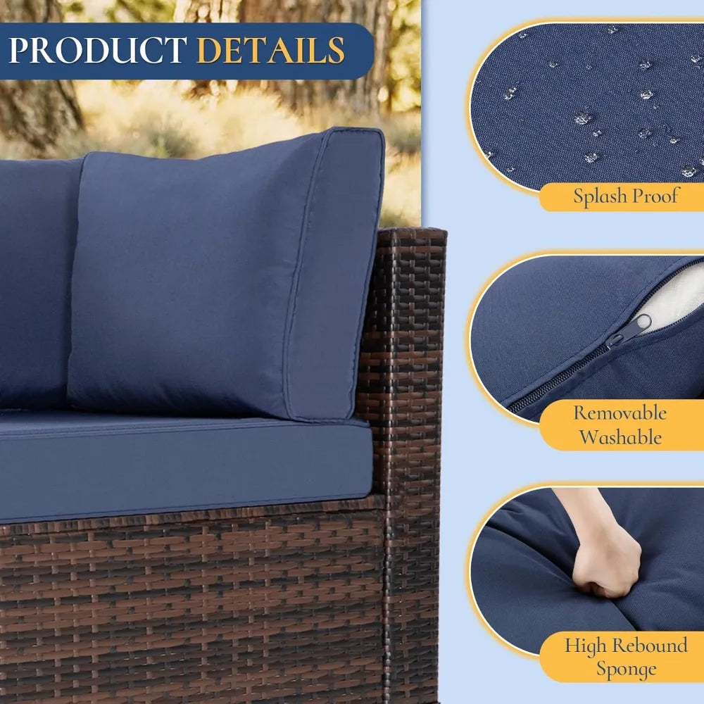 7-Piece Wicker Patio Set