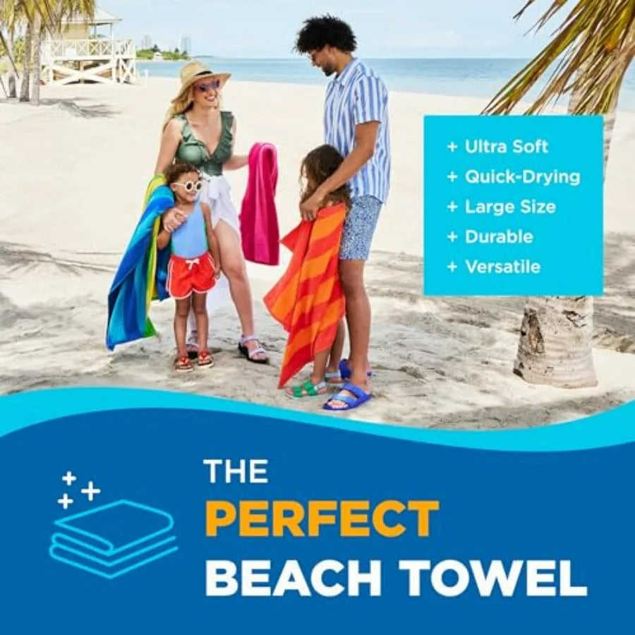 Soft Oversized Beach Towels 29" x 58"