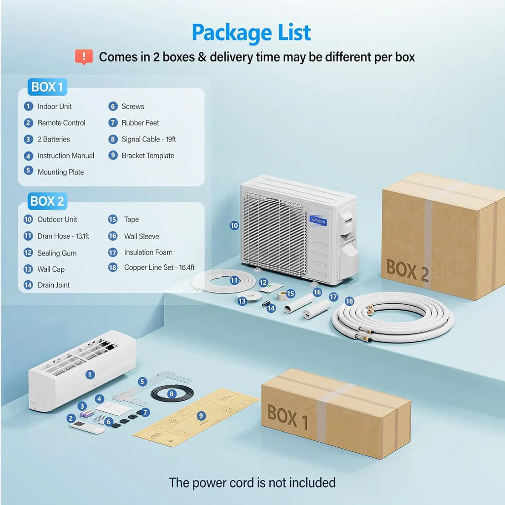 9000 BTU 19 SEER2 Energy Saving 115V Air Conditioner