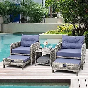 5-Piece Rattan Patio Set