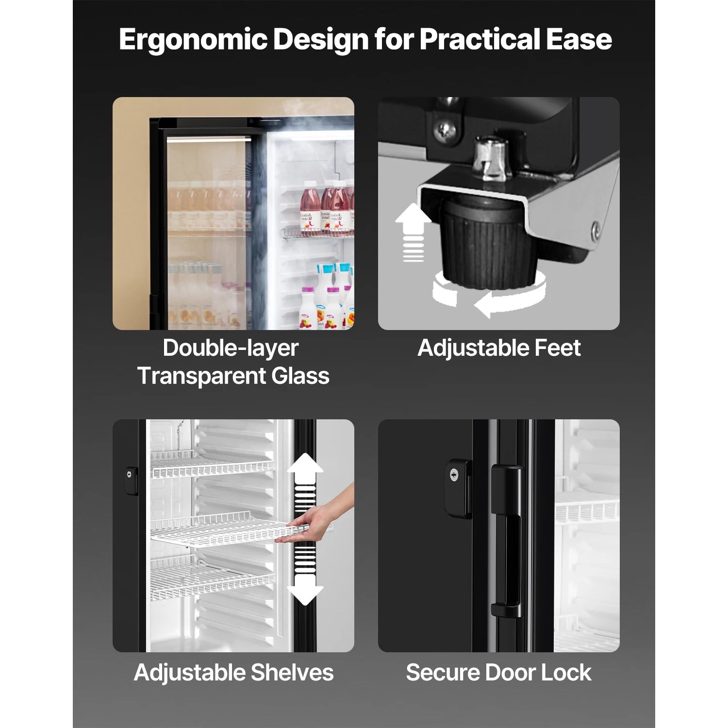 Commercial Merchandiser Refrigerator Glass Door Display