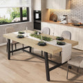 70.87" Industrial For 6-8, Wooden Rectangular