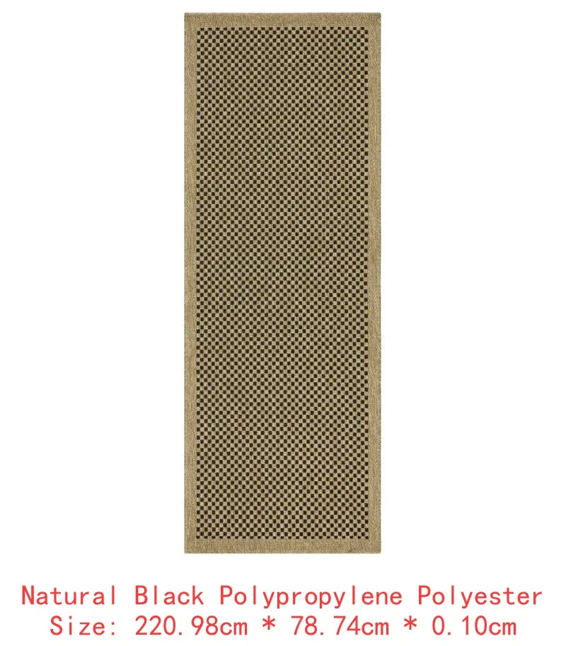 7'10"x10'3" Jute/Black Indoor/Outdoor
