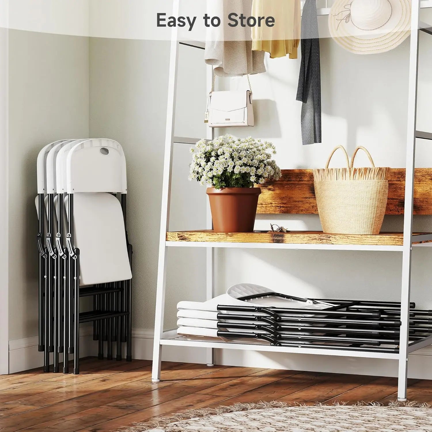 8 Heavy Duty Folding Chair, 800#, Indoor/Outdoor