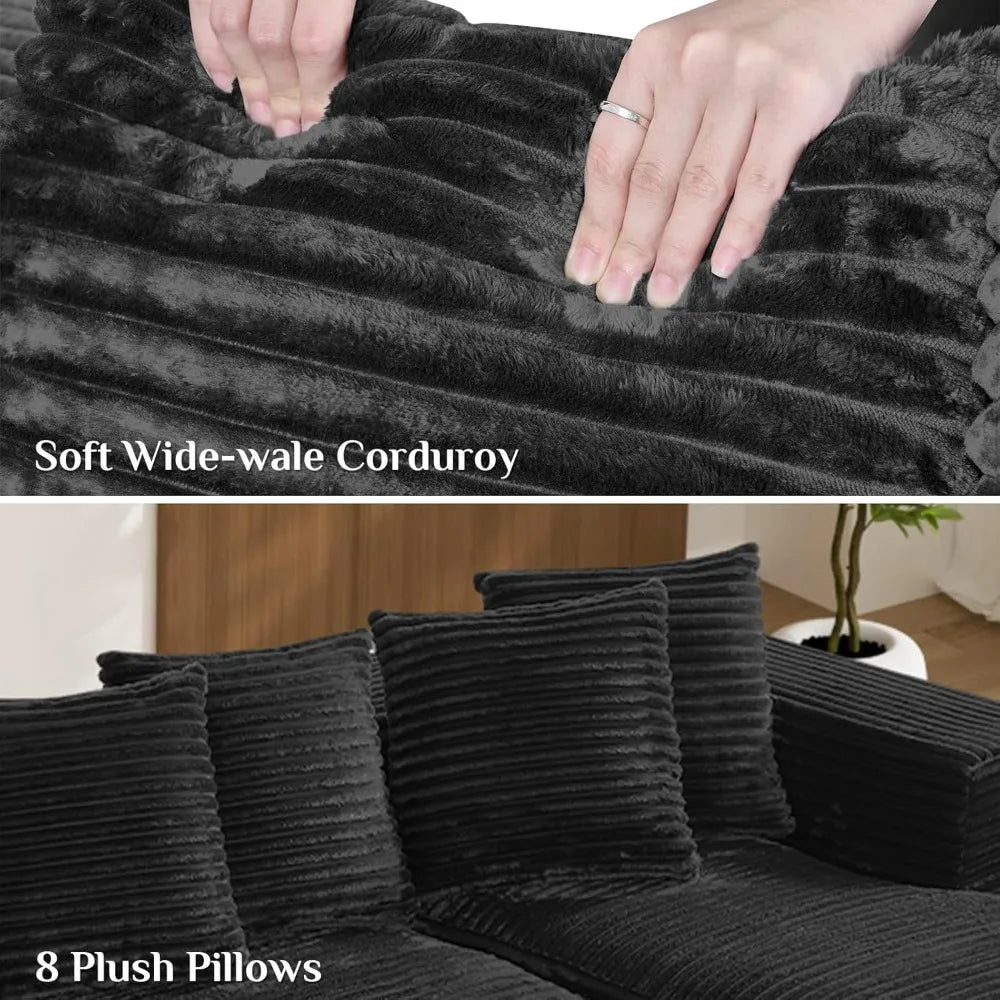 131" Sectional Sofa Cloud