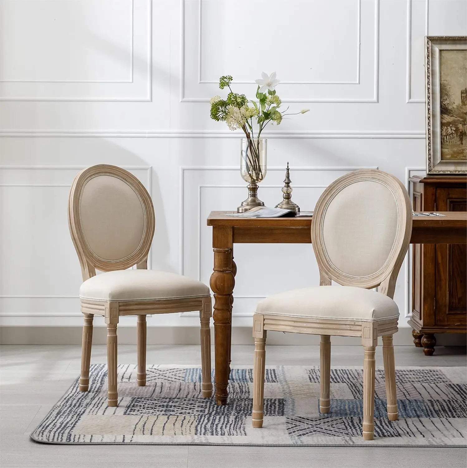French Round Back Upholstered