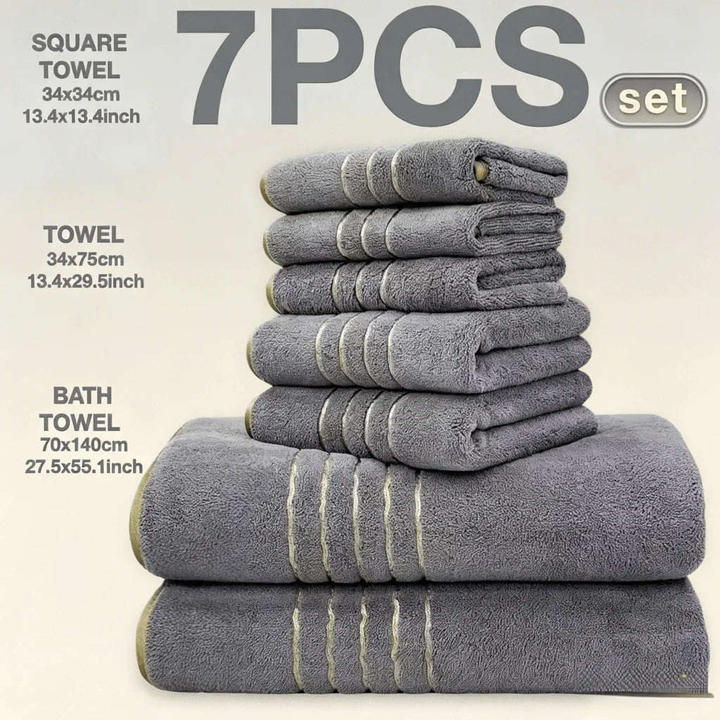 7-Piece Embroidered Bathroom Decor