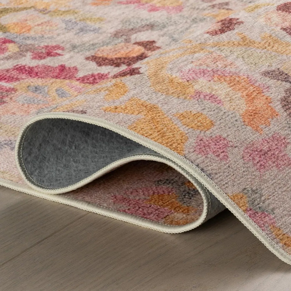 4x6 Multicolored Floral Washable
