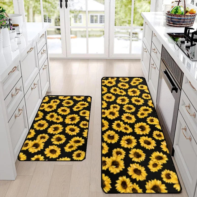 Playful Sunflower Print Kitchen