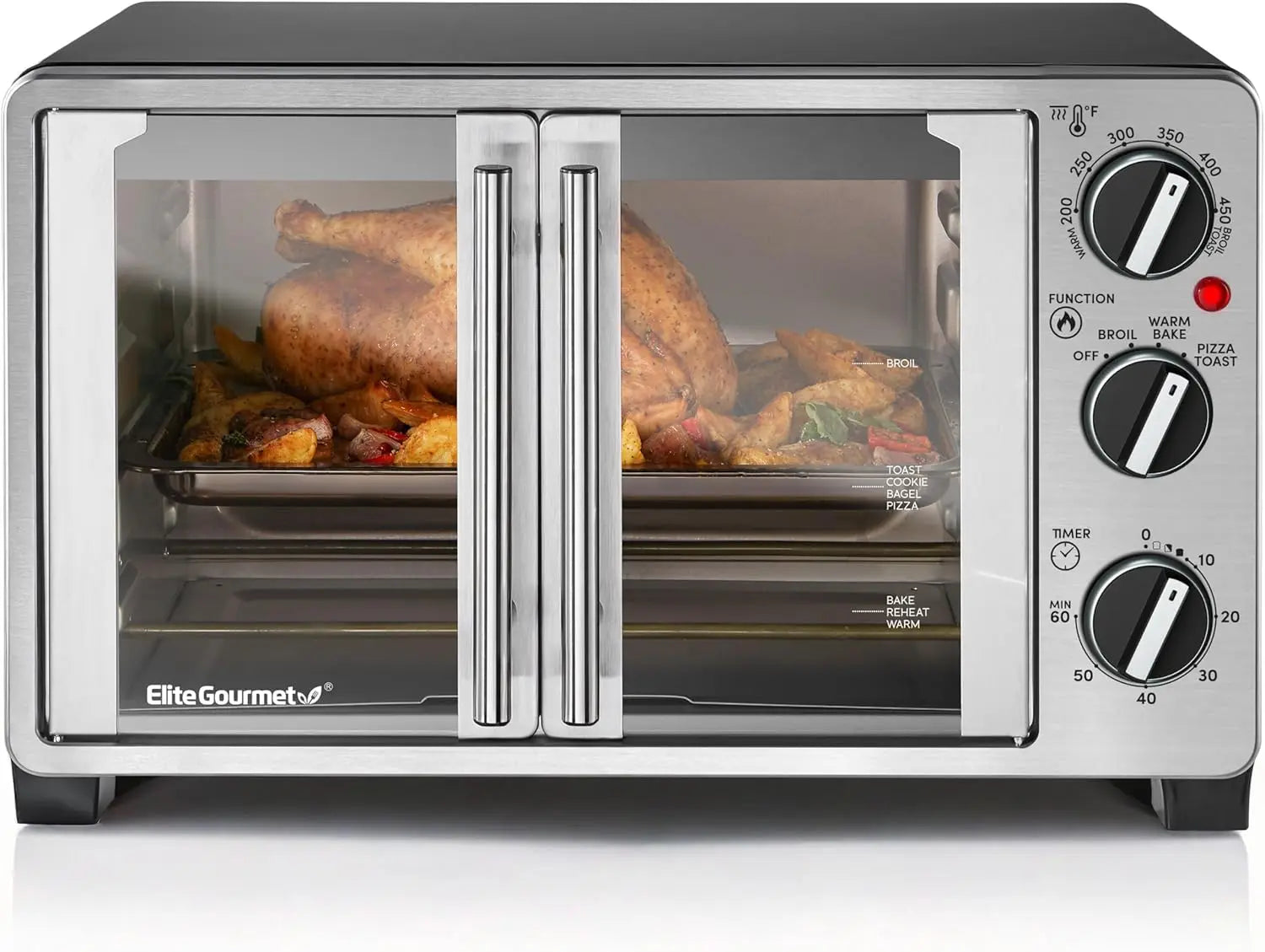 Double French Door Countertop Toaster Oven
