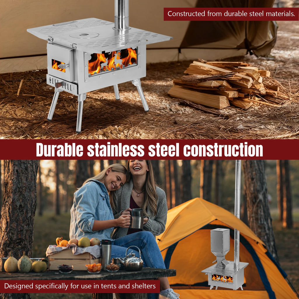 Foldable Wood/Pellet Burning Stove Chimney