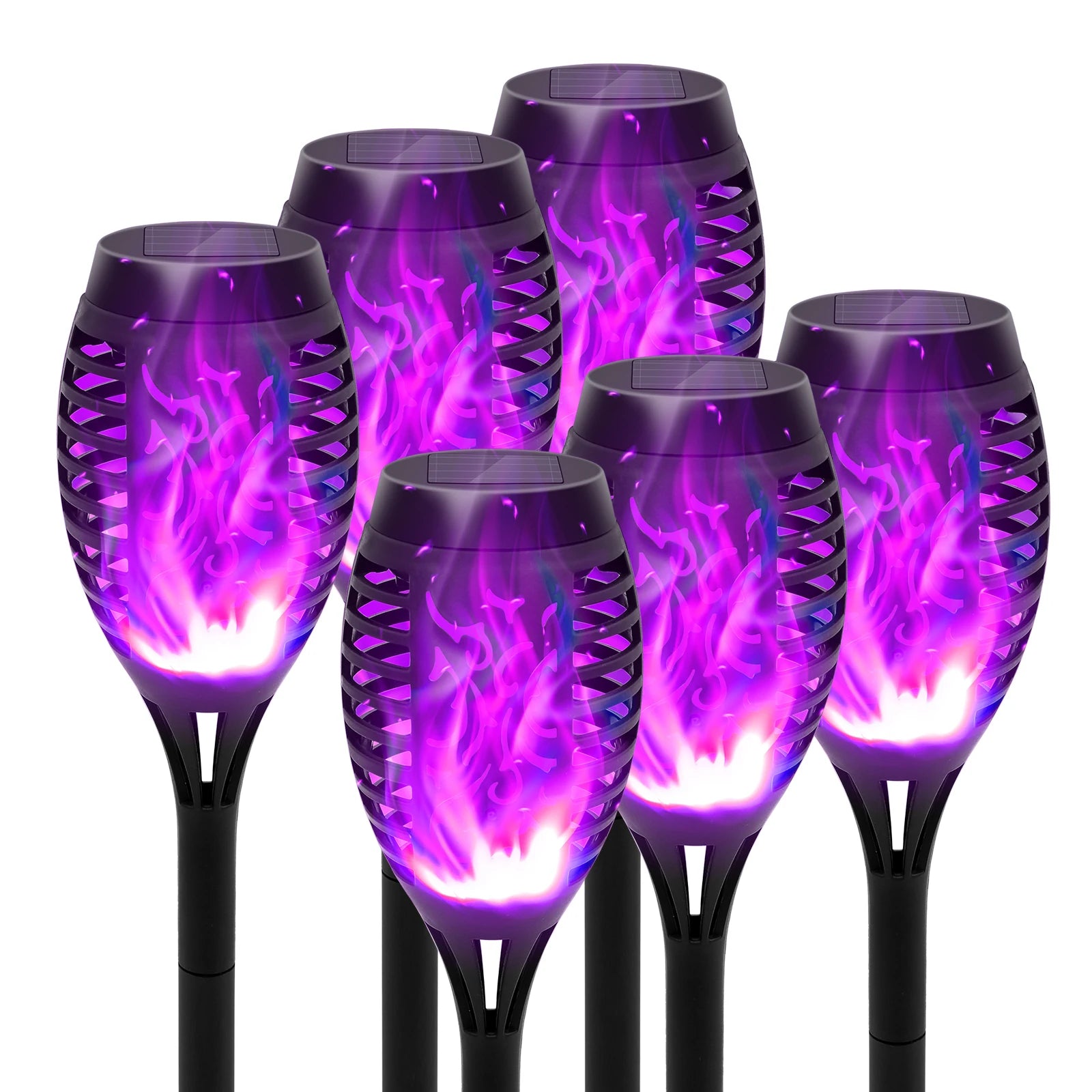 4/6/8/12 Solar Flame LED Torch Light