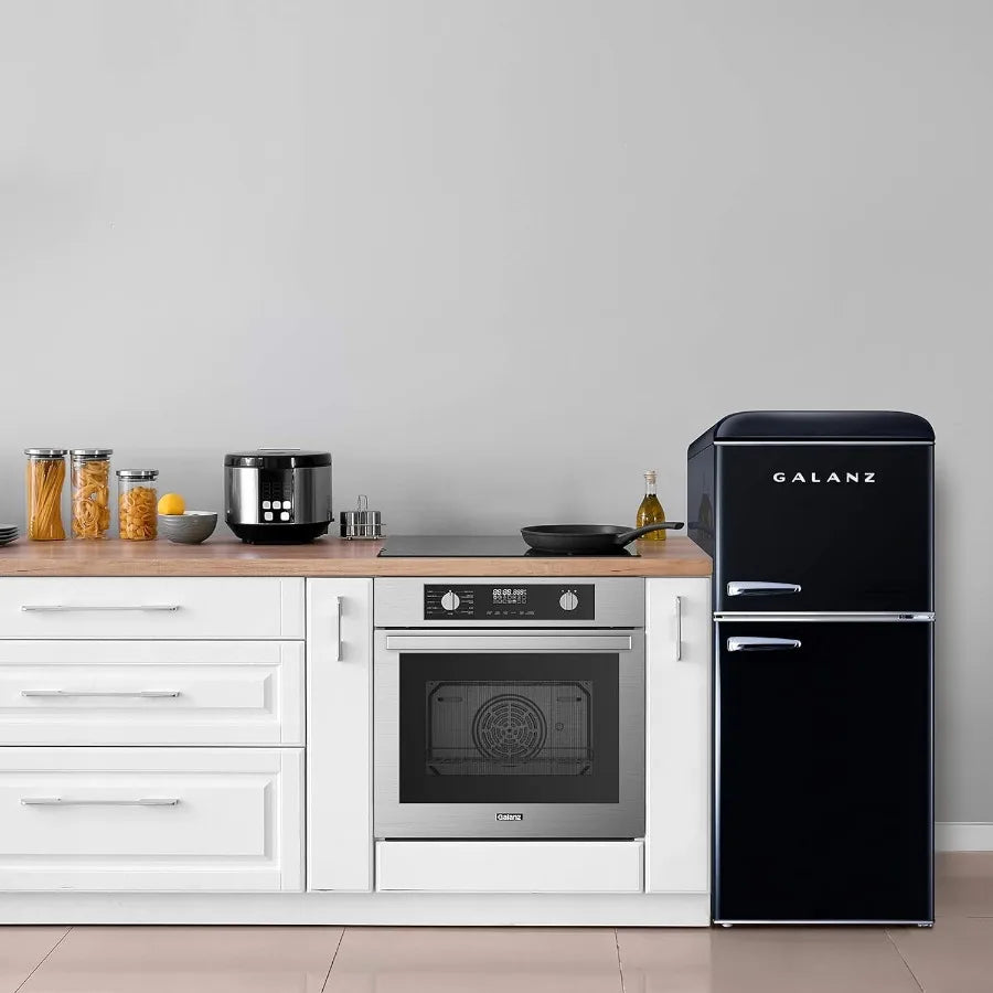 4 CF Retro Compact Refrigerator Dual Doors