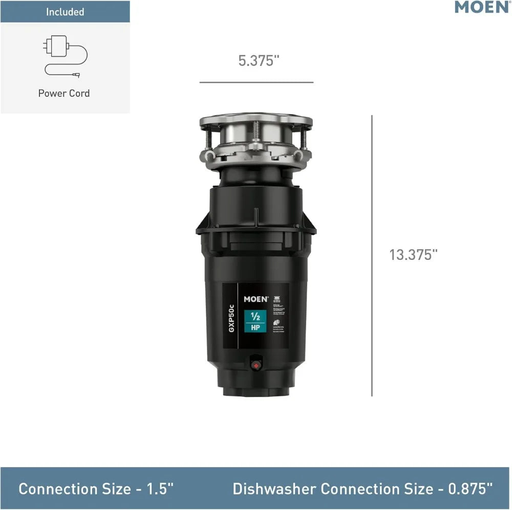 1/2 HP Disposal Pre-Installed Power Cord