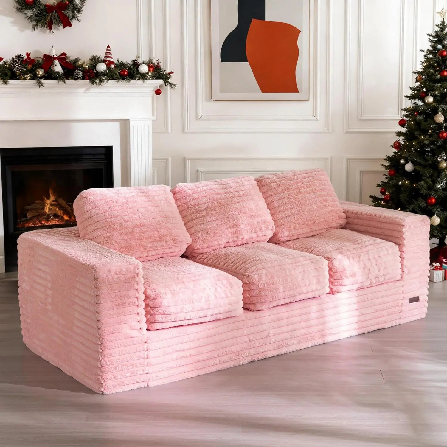 3-Seater Couch Boneless Tuffed