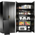 White Pantry Cabinet 71" Tall Metal