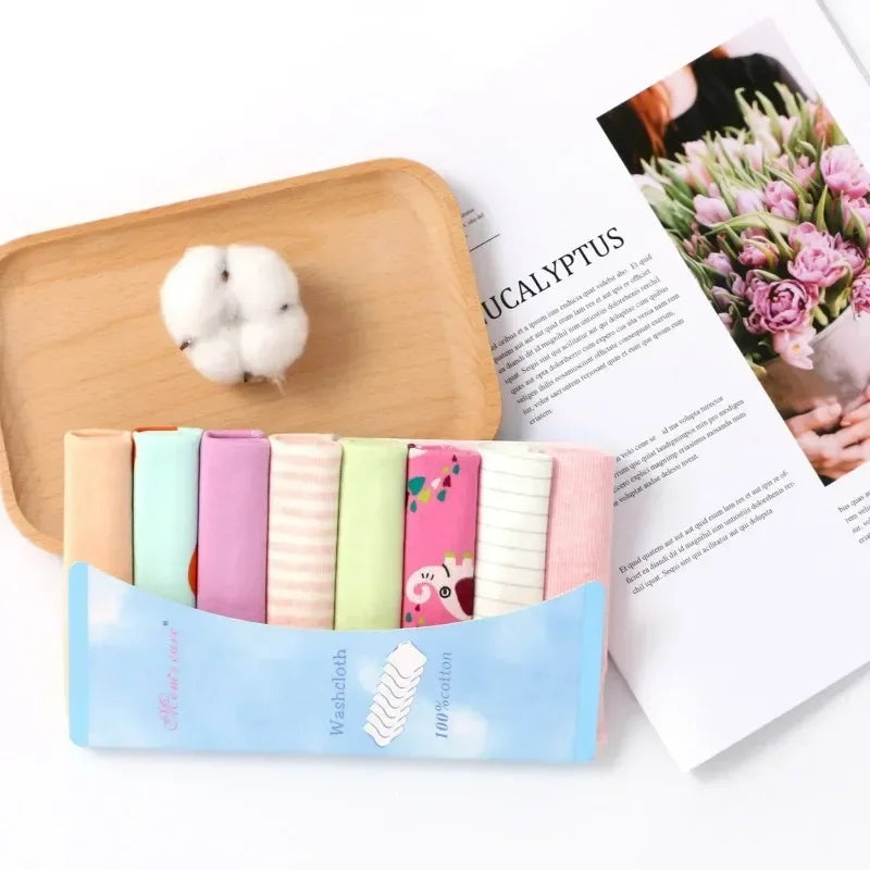 5/8 Pcs Cotton Newborn Baby Towels Set