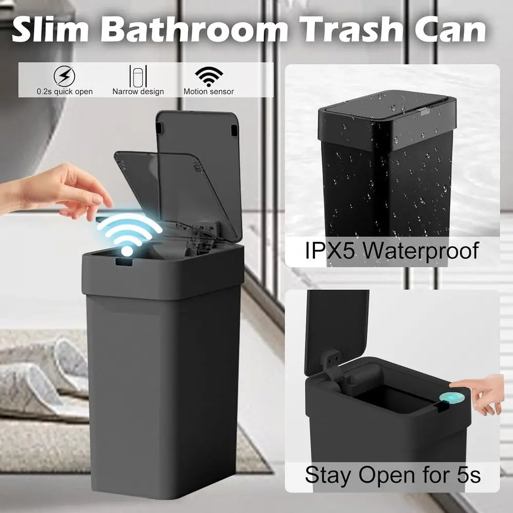 2 Pack Automatic Can, 2.5 Gallon + 4 Gallon Motion Sensor Smart