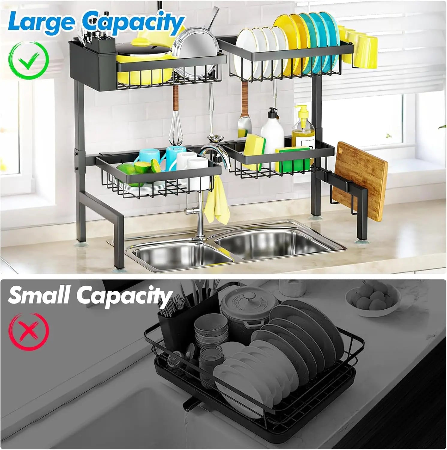 Large Adjustable Over-The-Sink Rack,