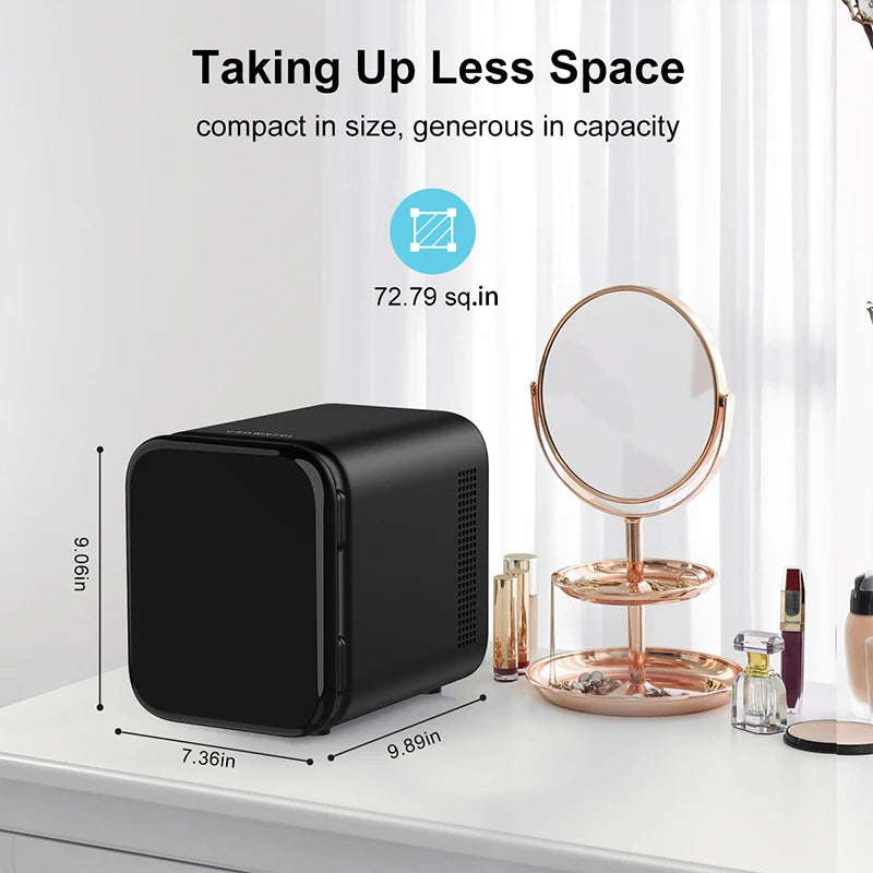 4L Mini Refrigerator Portable Makeup Skincare