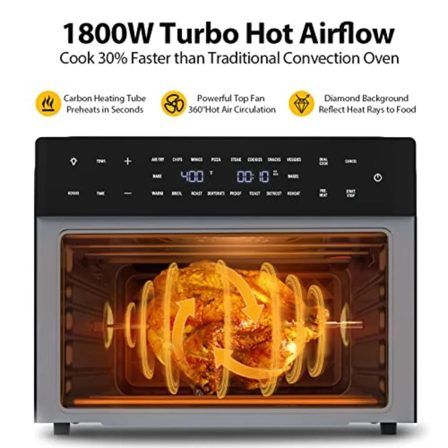 Extra Large 32QT Air Fryer W/19-in-1 Multi-Functional