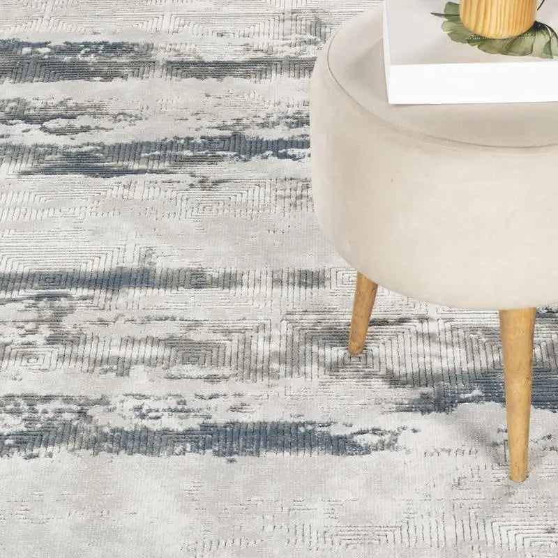2'7"x9'10" Gray Modern Geometric