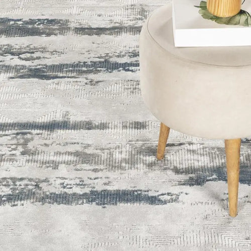 2'7"x9'10" Gray Modern Geometric