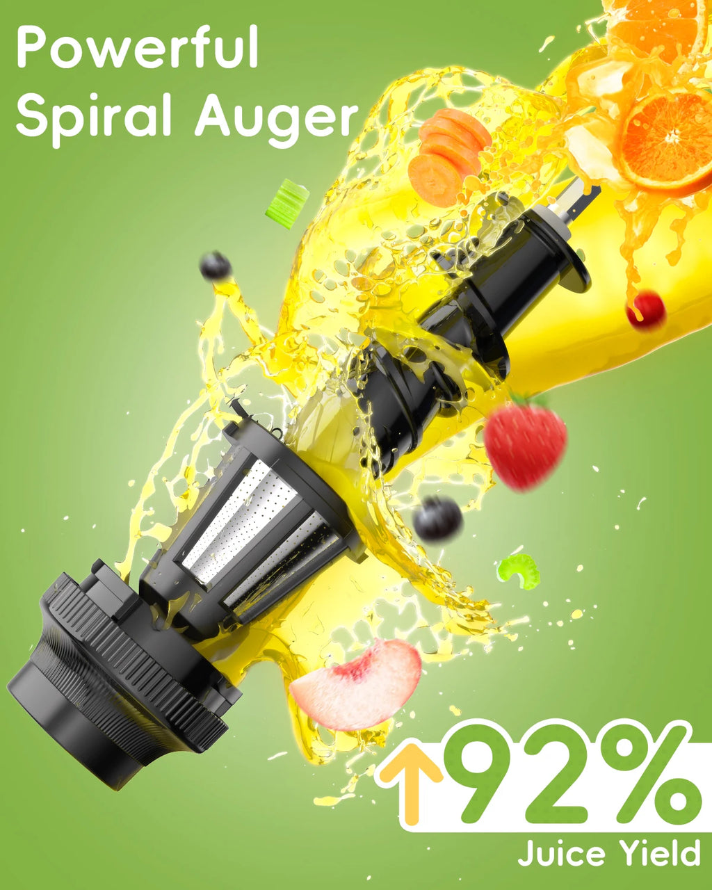 Cold Press Juicer, Slow Masticating Machine W/Reverse