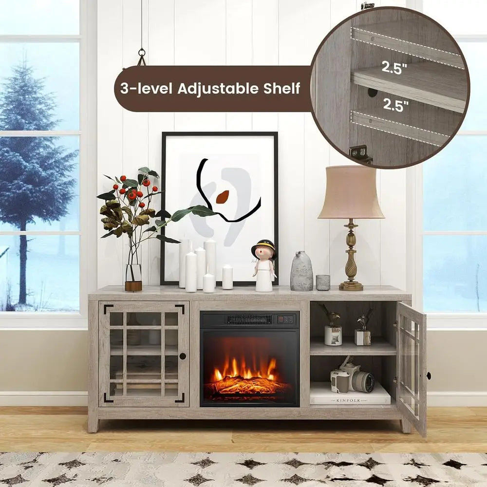 Electric Fireplace 18 Center, Remote/Thermostat