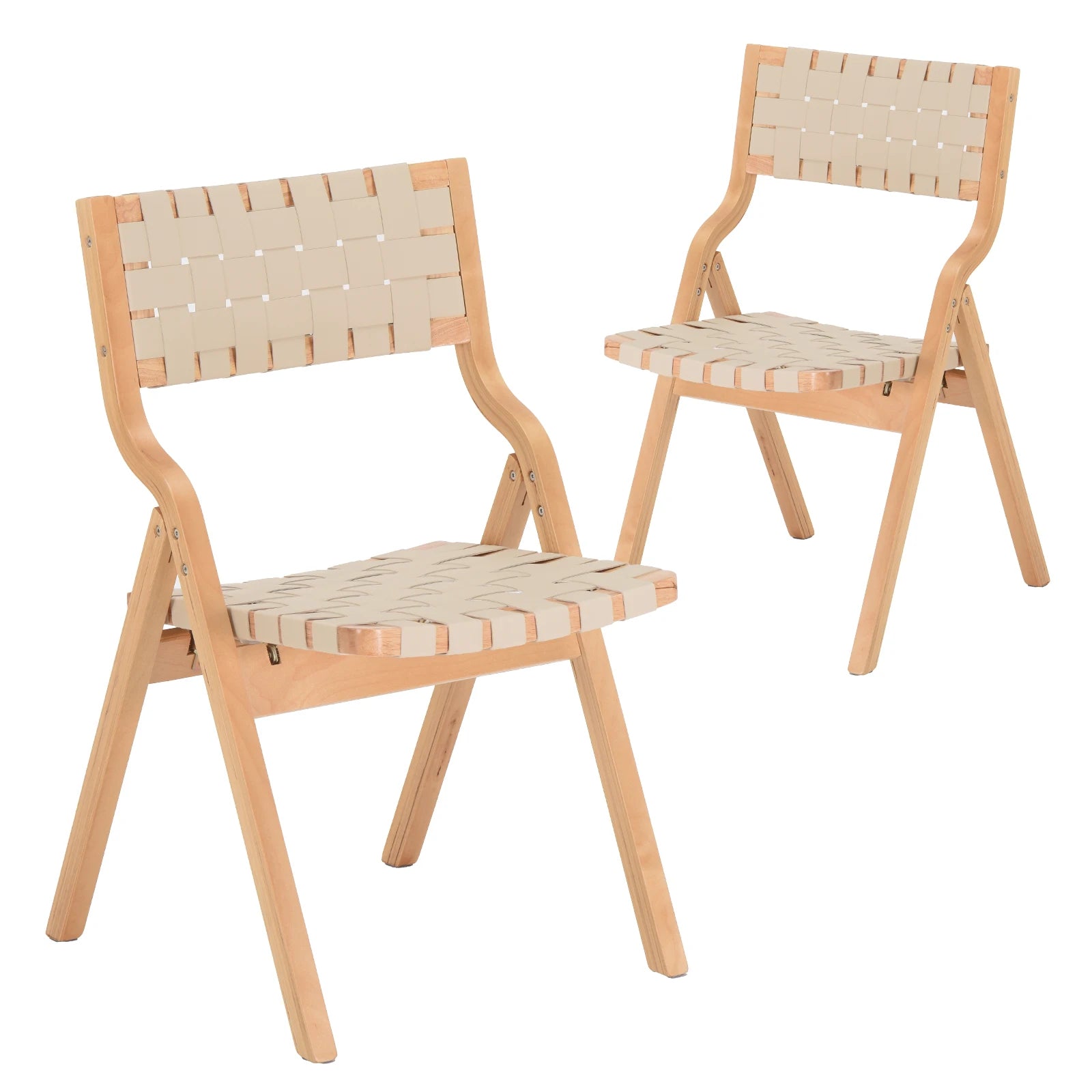 2 Wood Folding Stackable