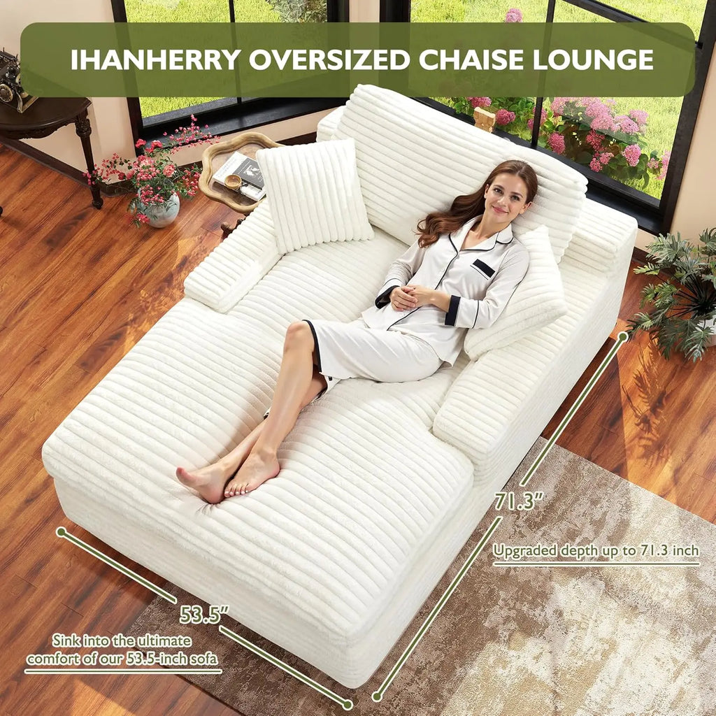 71.3" Chaise Lounge Chair Indoor