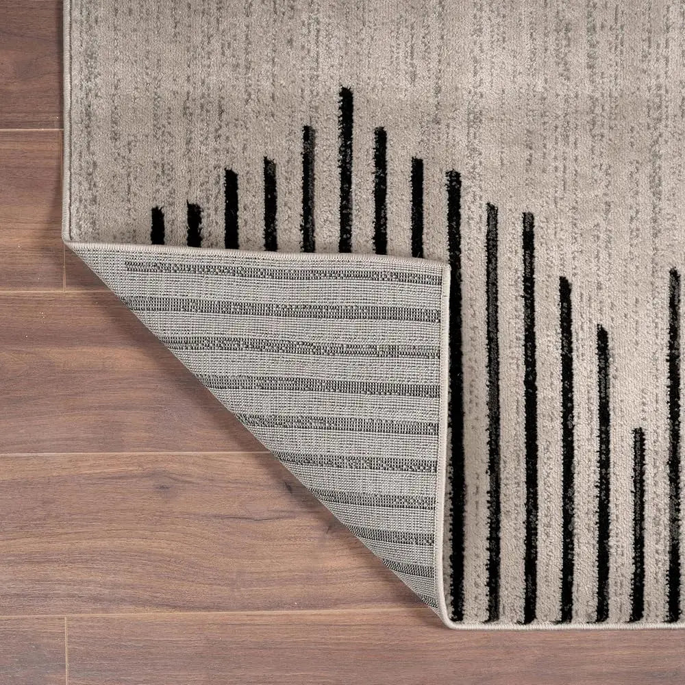 5x7 Bohemian Stripe Cream/Black